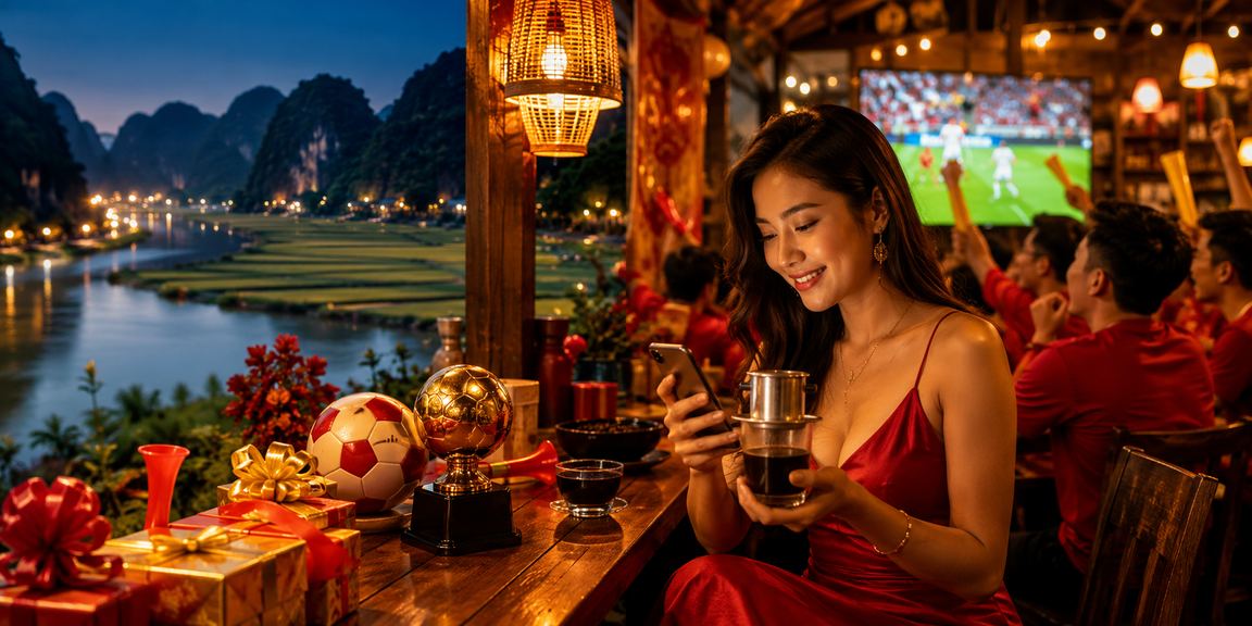 Người dùng trải nghiệm casino di động bên tách cà phê tại Ninh Bình